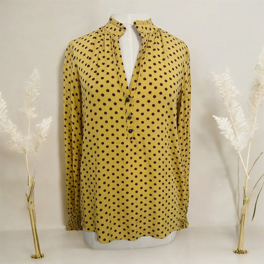 Anthropologie Maeve Polka Dot Blouse