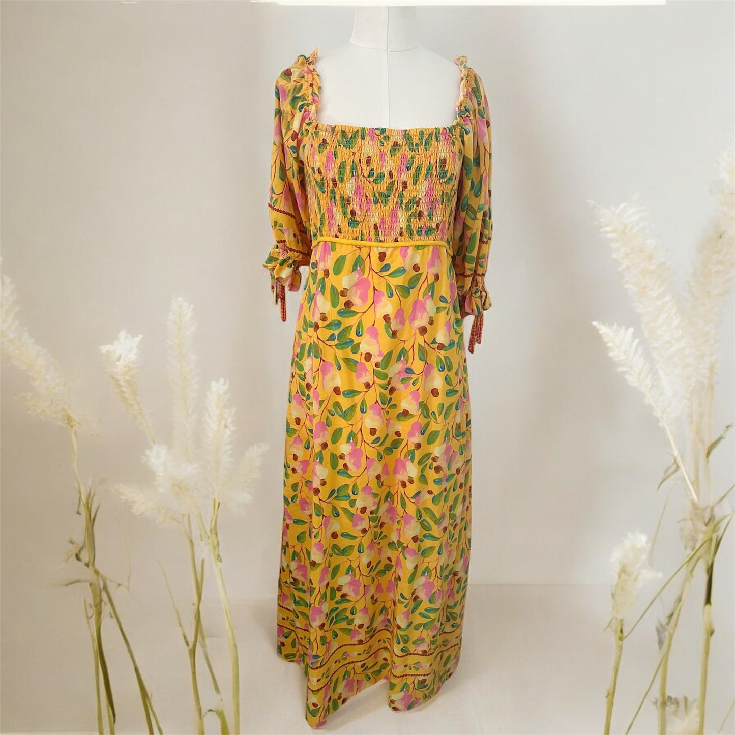 Farm Rio Smocked Maxi Dress