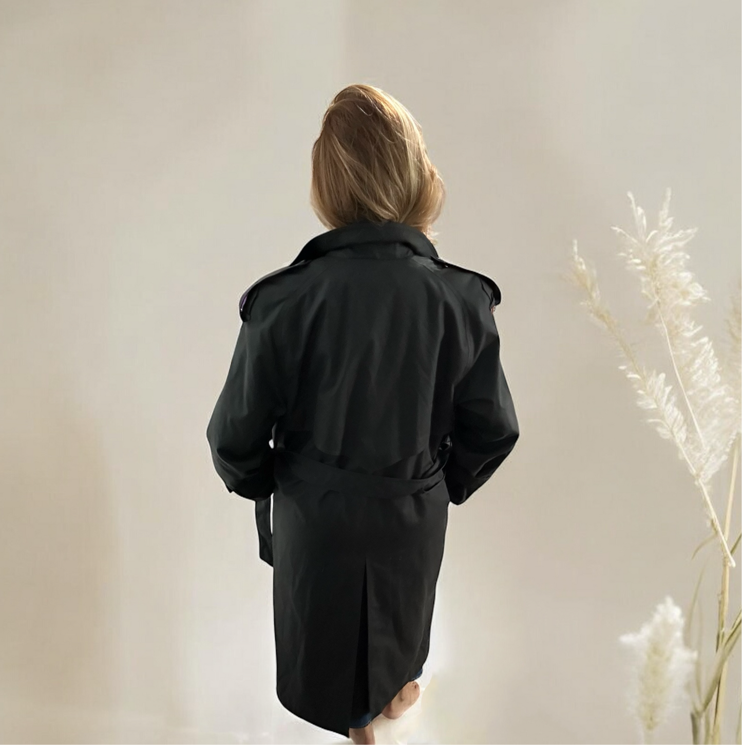 Vintage Long Trench Coat Rain Jacket